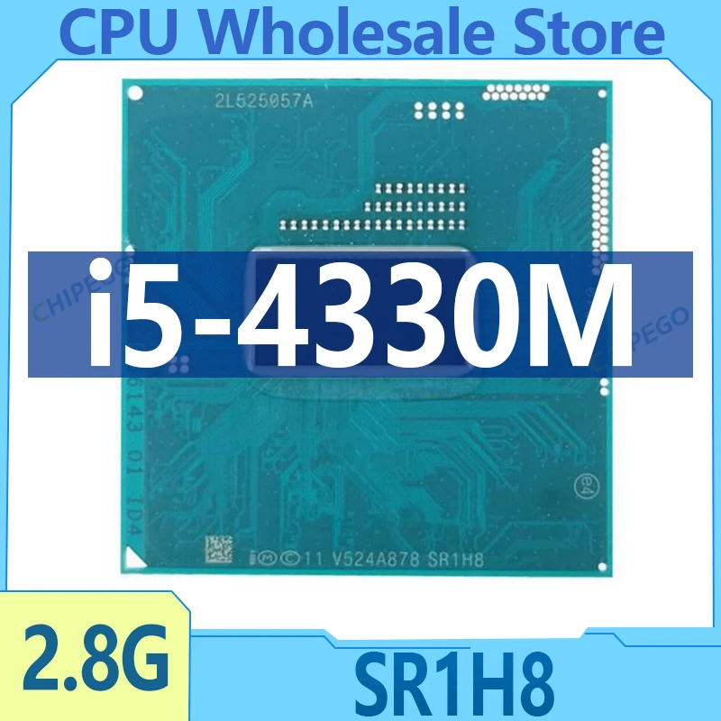 Core i5-4330M i5 4330M SR1H8 2.8 GHz Used Dual-Core Quad-Thread CPU 3M 37W Socket G3 / rPGA946B