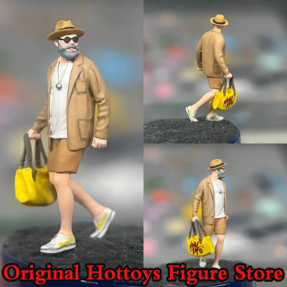 

1/64 Scale Male Soldier Fashion Uncle with Beard Mini Painting Sculpure Full Set About 2.7cm Action Figure Model Collection