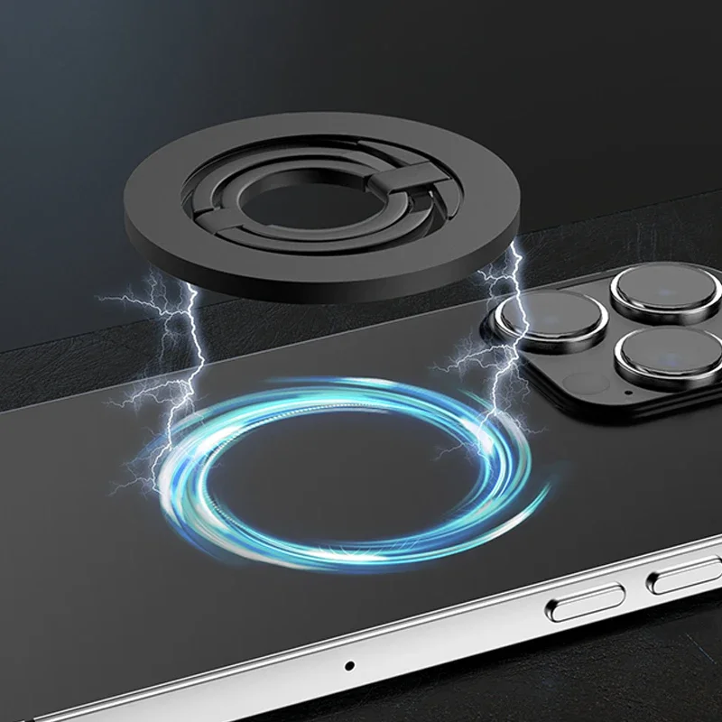 For MagSafe Phone Magnetic Finger Ring Holder for Iphone 15 16 Pro Max Mini Magnet Phone Stand Grip Mount Smartphone Accessories