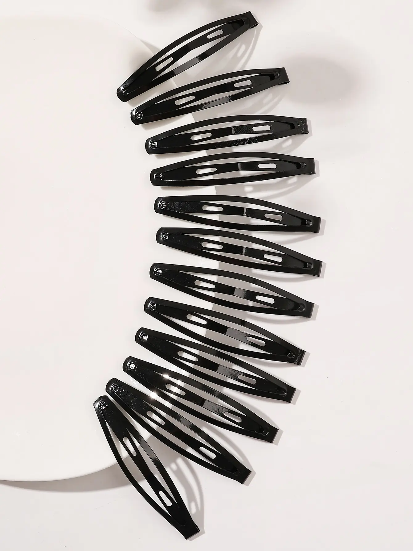 

12 Pcs Black Large Metal Hair Snap Clips 3.15 Inch Long Noslip Hair Clips Barrettes for Women and Girls Hair Clips Accessories