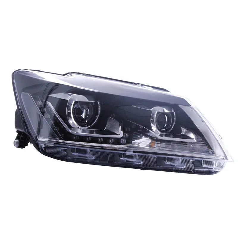 

for 13-15 Volkswagen New Santana Headlight Assemblies Modified Daytime Running Lights with Dual Lens Xenon Headlights