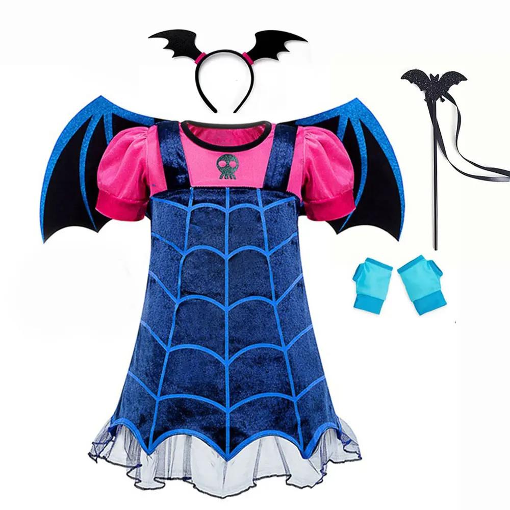 

Children Disguise Vampirina Cosplay Dress Girl Kids Princess Dress Up Christmas Halloween Costume Children Carnival Party