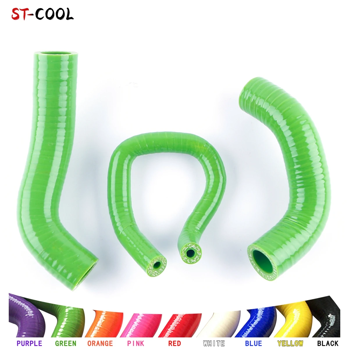 

For Kawasaki Ninja 650 EX650 2006 2007 2008 ATV Silicone Radiator Coolant Pipe Hose Tube Kit 3Pcs 10 Colors