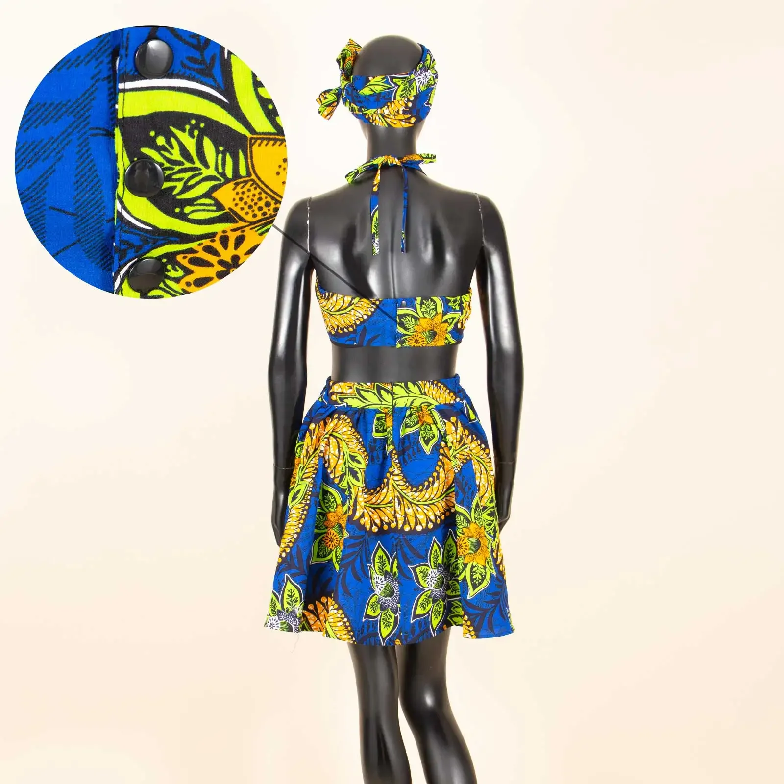 2024 abbigliamento africano per le donne dashiki top stampa skrits africano fascia per capelli set da donna abiti sexy AFRIPRIDE S 1926024