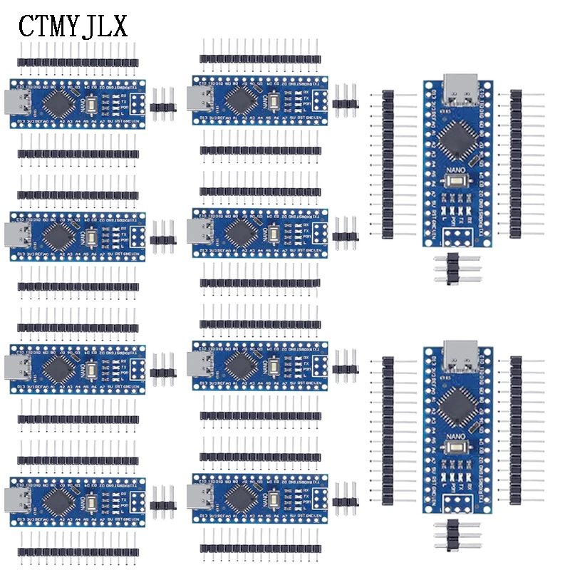 10pcs Mini/Type-C/Micro USB For Nano 3.0 With The Bootloader Compatible Controller for Arduino CH340 USB Driver 16Mhz ATMEGA328P