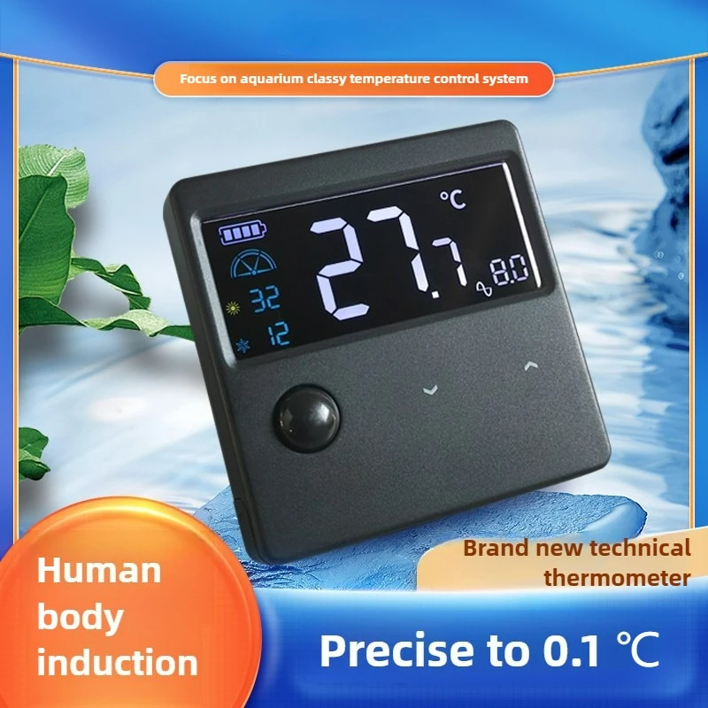 High Accuracy Inductive thermometer External LCD Screen Aquarium Water Temperature meter Alarm mode