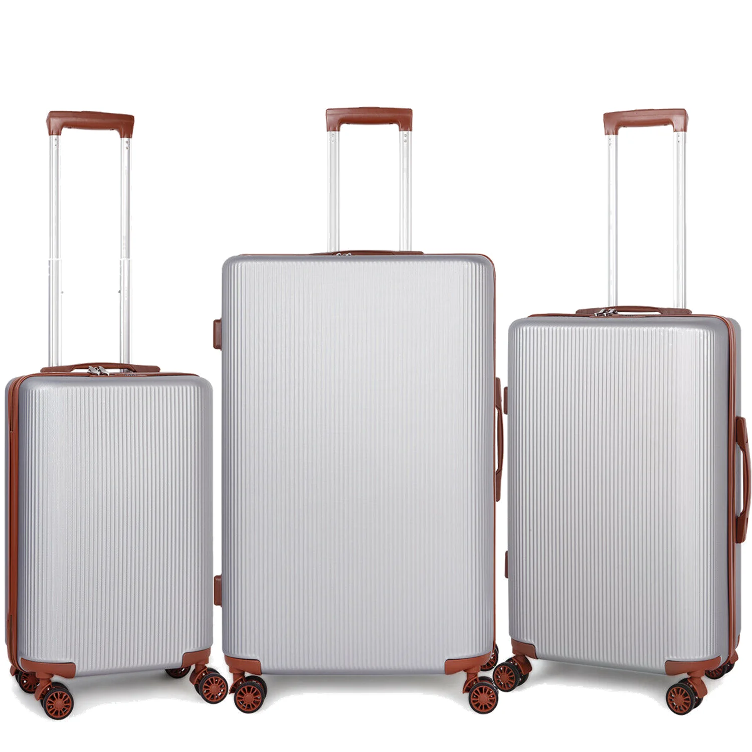 3 Stuks Bagage Set Hardside Bagage Met Spinner Wielen Voor Reizen Instappen Bagage Grote Capaciteit Tsa Lock