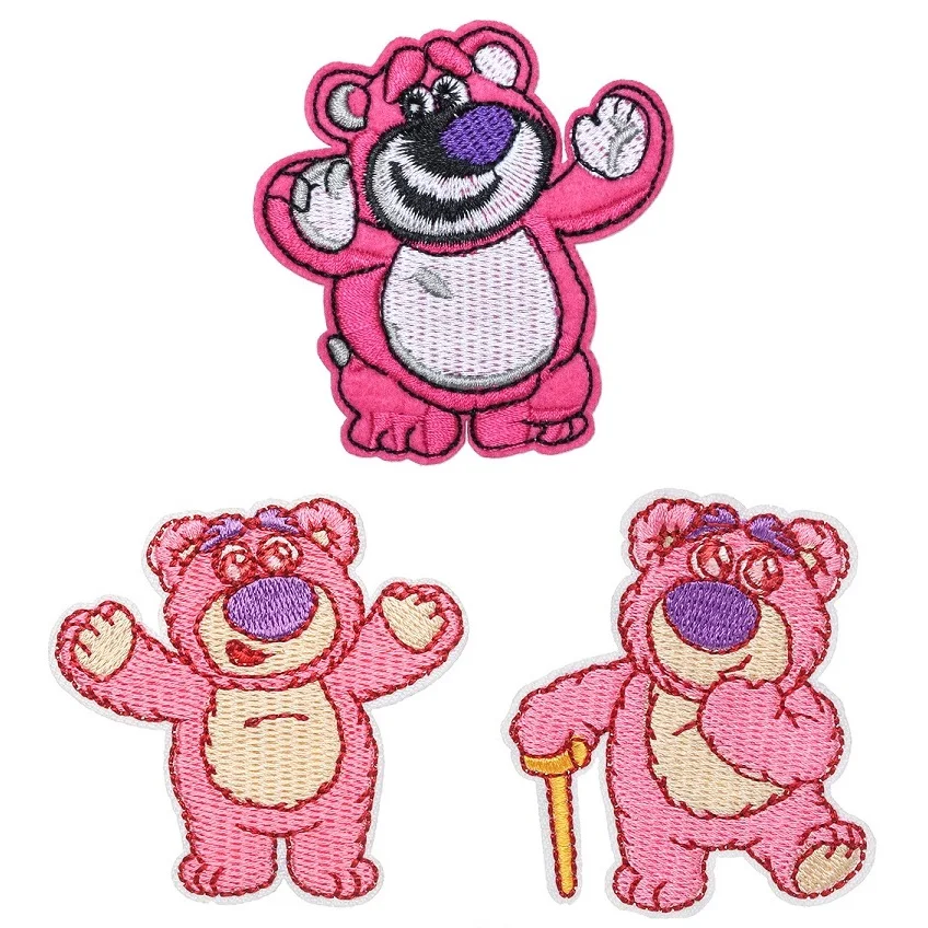 

Lotso Cartoon Cute Bear Iron on Embroidery Patch for Sew on Child Clothing T-Shirt Jeans DIY Clothes Applique Wholesale