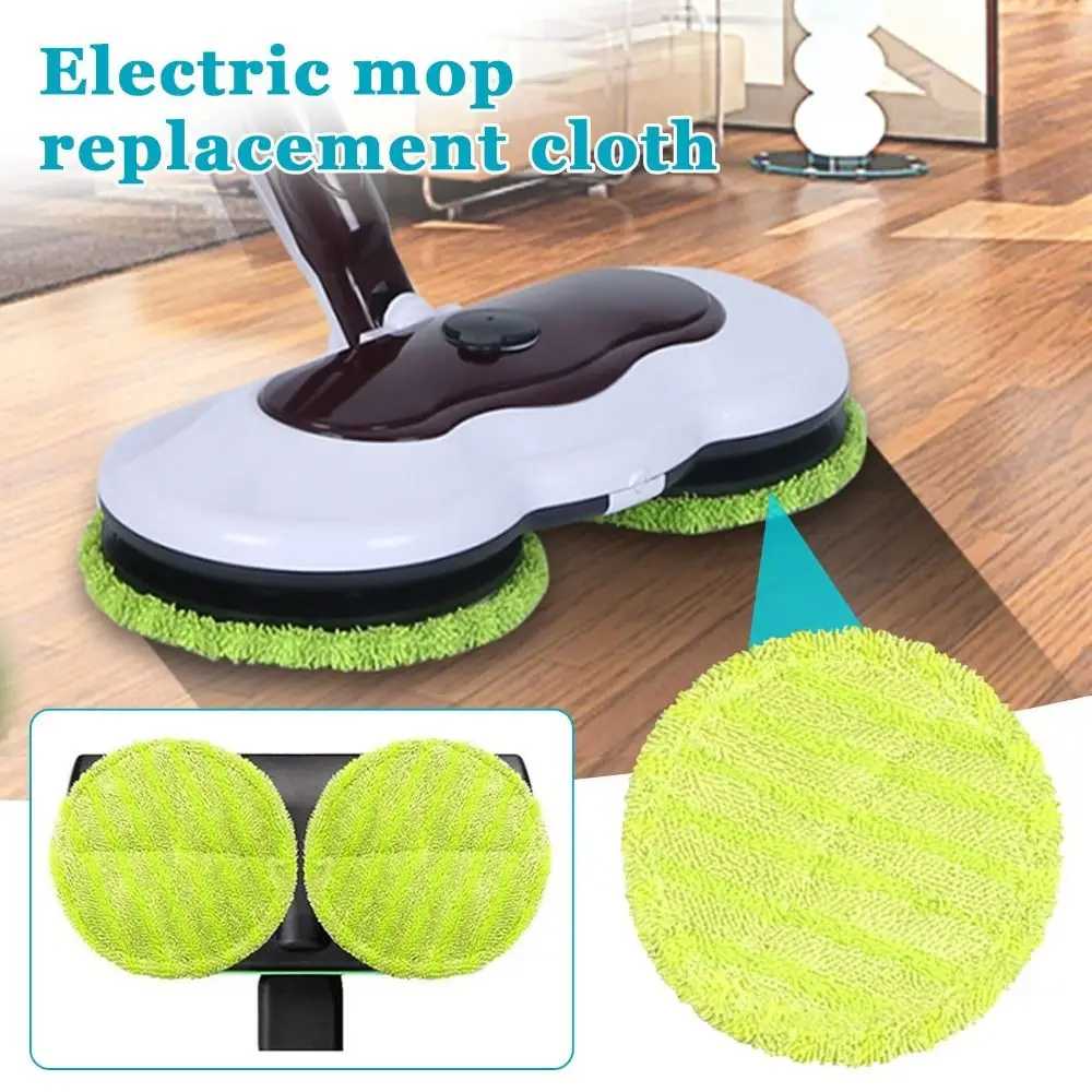 2 Pcs 16cm Circular for Electric Mop Microfibre Pads Electric Mop Replacement Cloth Mop Cleaning Cloth Floating Mop Pads