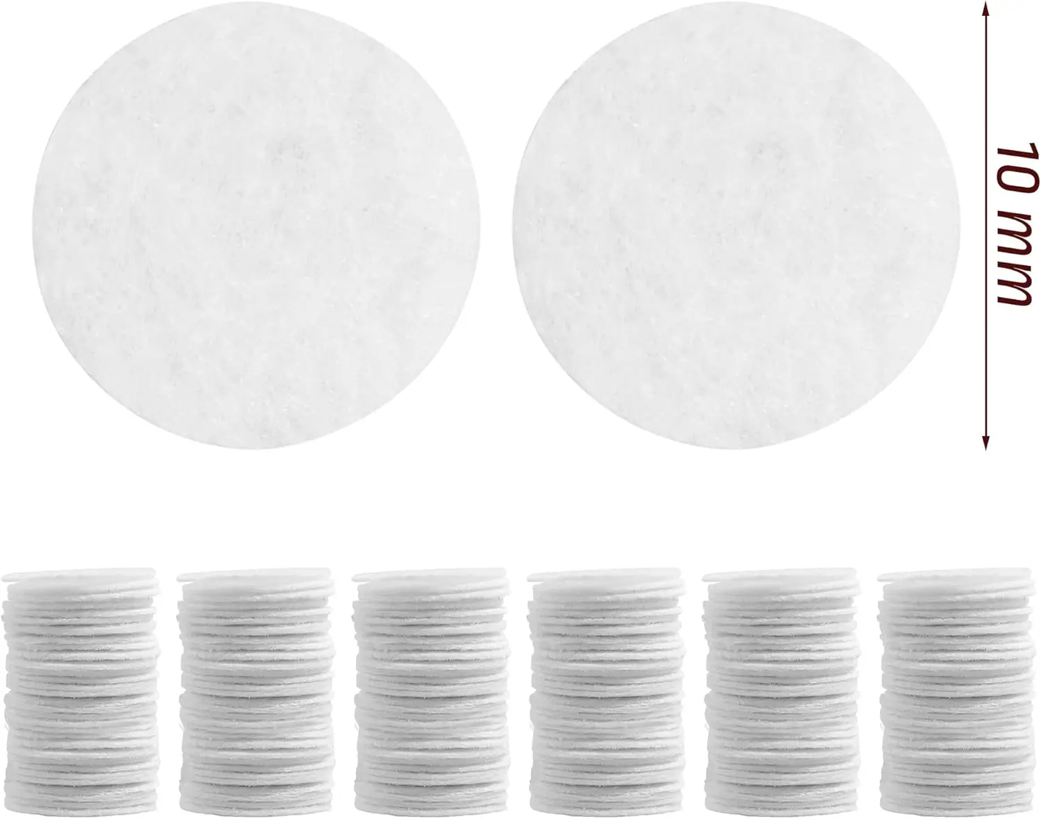 150Pcs Facial Microdermabrasion Pads Diamond Dermabrasion Cotton Filters Replacement 10mm For Microdermabrasion Machine