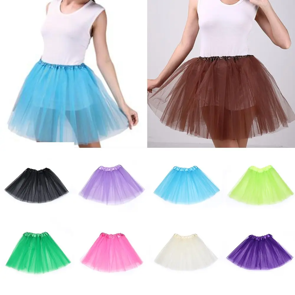 Lovely Princess Dress Girls Tutu Skirt Kids Ballet Dance Tulle Skirt 3 Layered Children Pettiskirt Fancy Performance Costume