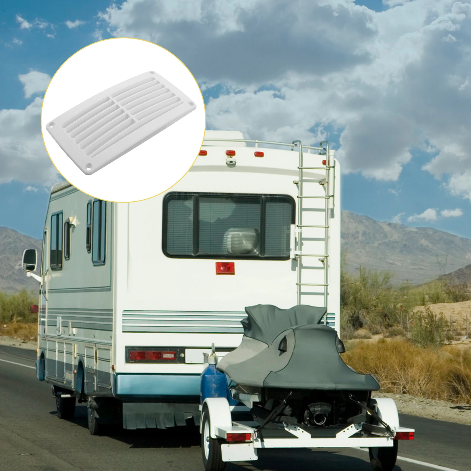 

Marine Ventilation Cover Abs Plastic Boat Air Vent Louver Fresh Air Intake Outlet For Rv Yacht Trailer - Waterproof
