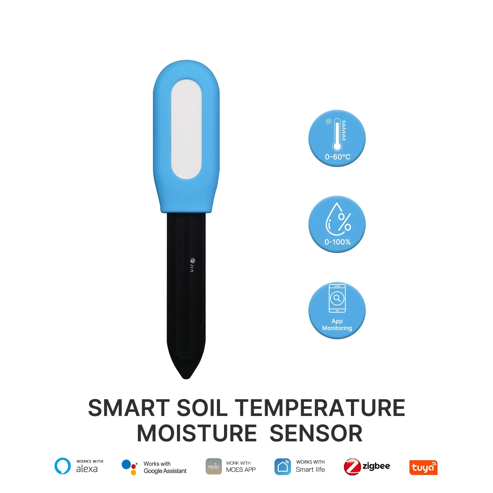 Tuya Smart Soil Tester Zigbee Temperature and Humidity Meter Thermo Hygrometer Garden Automation Irrigation Detector