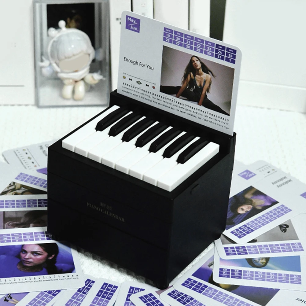 Taylor Piano Calendar 2025 15 Keys Piano Calendar Playable Piano Desk Calendar Desktop Peripheral Ornaments Mini Piano Calendar