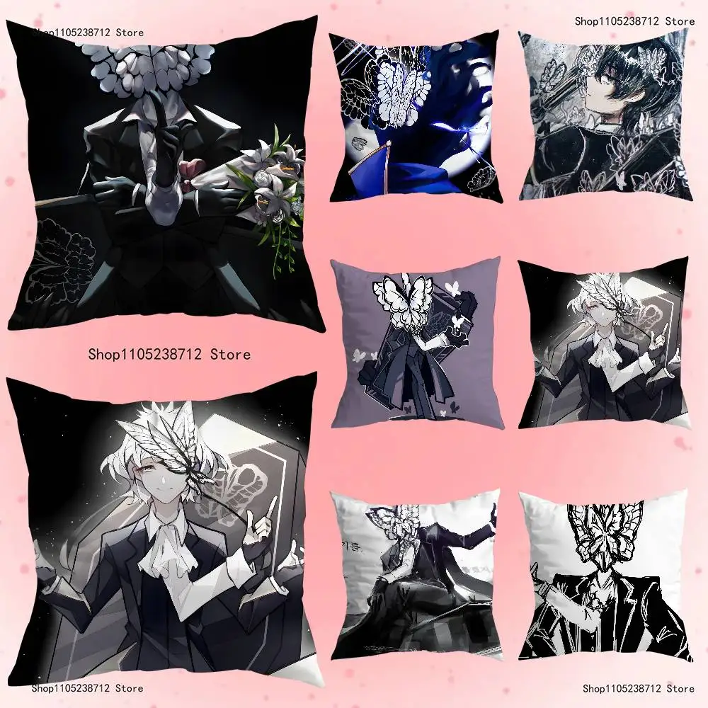 L-Limbus Butterfly Company Pillowcase Pillowslip Cushion Plush Boy Girl Cartoon Anime Kawaii Decoration Kids Birthday Cute Gifts