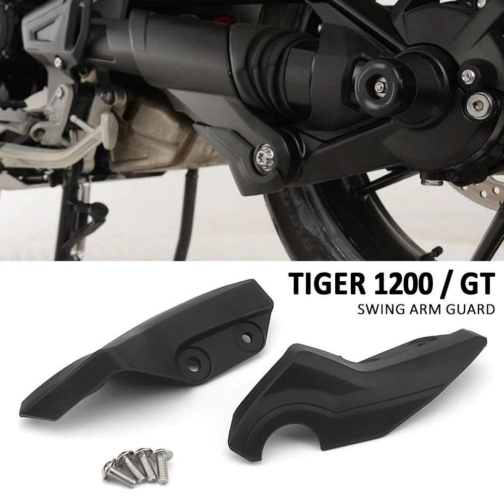 

2 PCS Swingarm Guard Protector Swing Arm Protection Cover Black Plastic For TIGER 1200 TIGER1200 Tiger 1200 GT Pro 2022-
