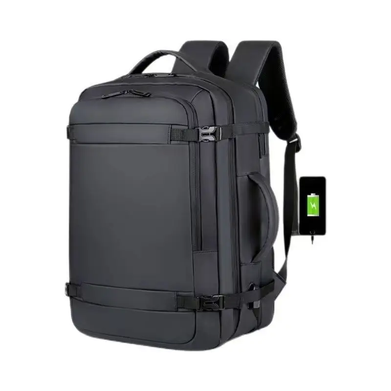 New 45 Large-Capacity Business Travel Shoulder Bag Expandable Multifunctional USB Charging Men\'s Waterproof Backpacks