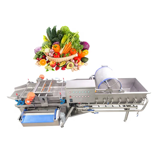 Vegetable Washer Eggplant Bubble Washing Machine Celery Washing Equipment For Procossing Plants