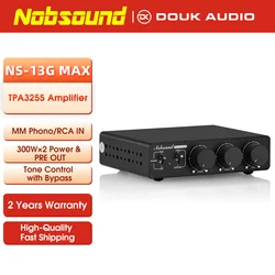 Nobsound NS-13G-MAX HiFi 2-Channel TPA3255 Phono Stereo Audio Amplifier Mini Class D Power Amp 300W*2