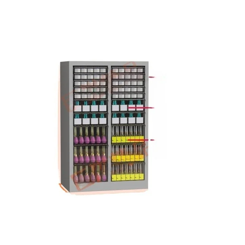 

White Black Nail Salon Storage Cabinet A4 File Cabinet Cosmetics Organizing Cabinet Financial Bill Cloth Sample Makeup Baking