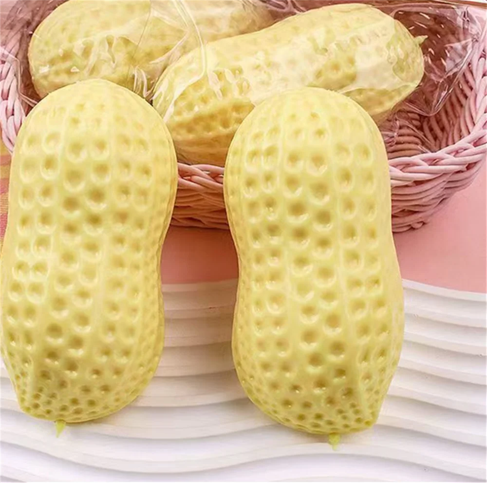 Pelota Antiestrés de Cacahuete, Pelota Blanda y Crujiente, Juguete Sensorial con Sensación Cremosa, Juguete Antiestrés ASMR para Niños y Adultos