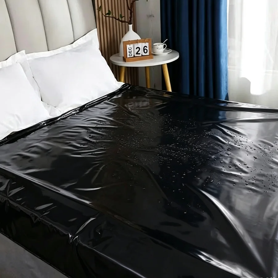 Household Bedding Protective Plastic Black Cover Waterproof Anti Fouling and Easy To Clean High Quality Pure Bed Thin PVC Cover