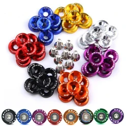 10 pcs Aluminum Car Fender Bumper Engine Washer Bolts JDM M6x20mm Modified Hex Fasteners Concave Screws Universal