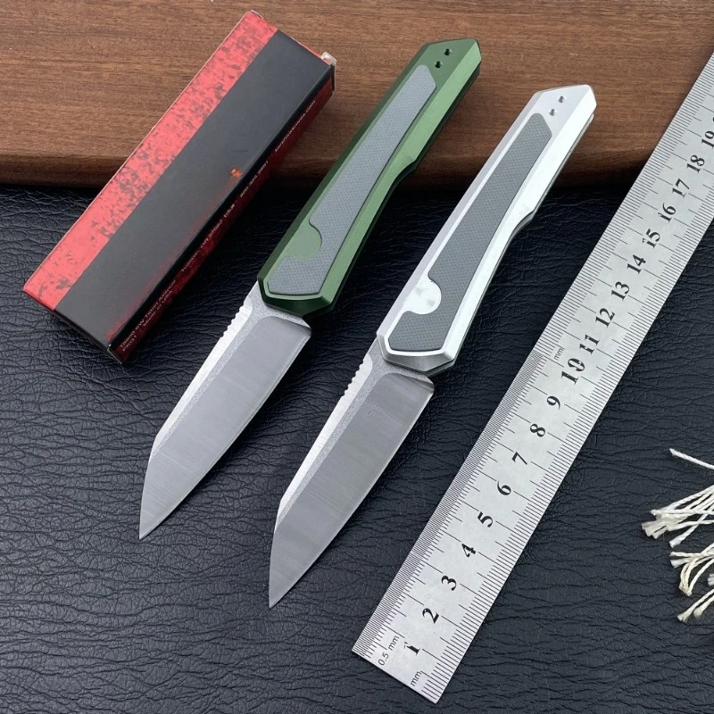 

7050 Outdoor Camping Folding Knife D2 Blade Aluminum + Carbon Fiber Handle Pocket Survival Tactical Hunt Utility Knives EDC Tool