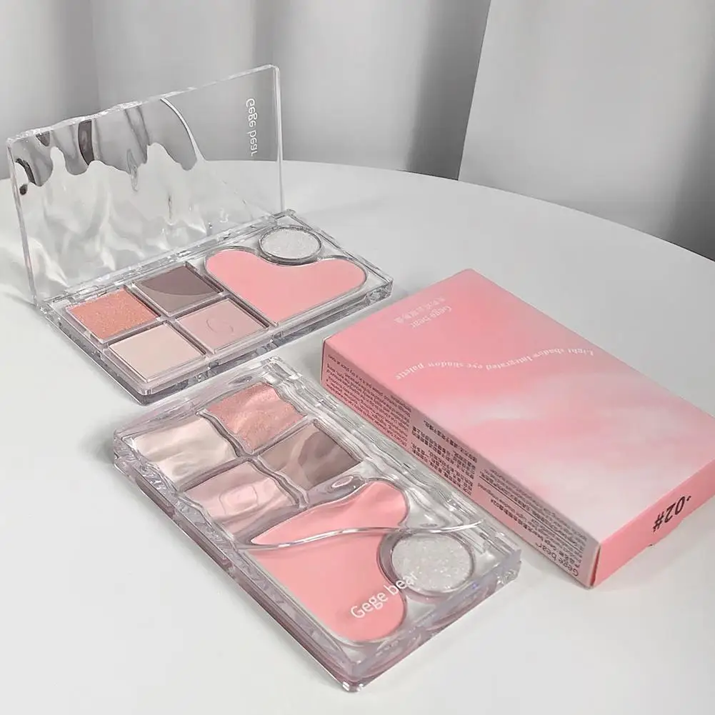 لوحة ظلال عيون غير لامعة ، مكياج عيون الخوخ ، أحمر خدود أصباغ ظل وردي ، U1a1 ، جديد ، 6 ألوان