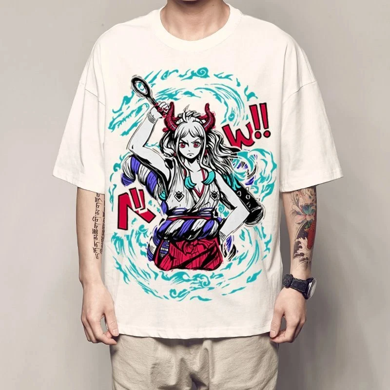 Summer One Piece Luffy Cosplay Anime Manga T-shirt Tee Undershirt Polyester Men's Round Neck Short Sleeve