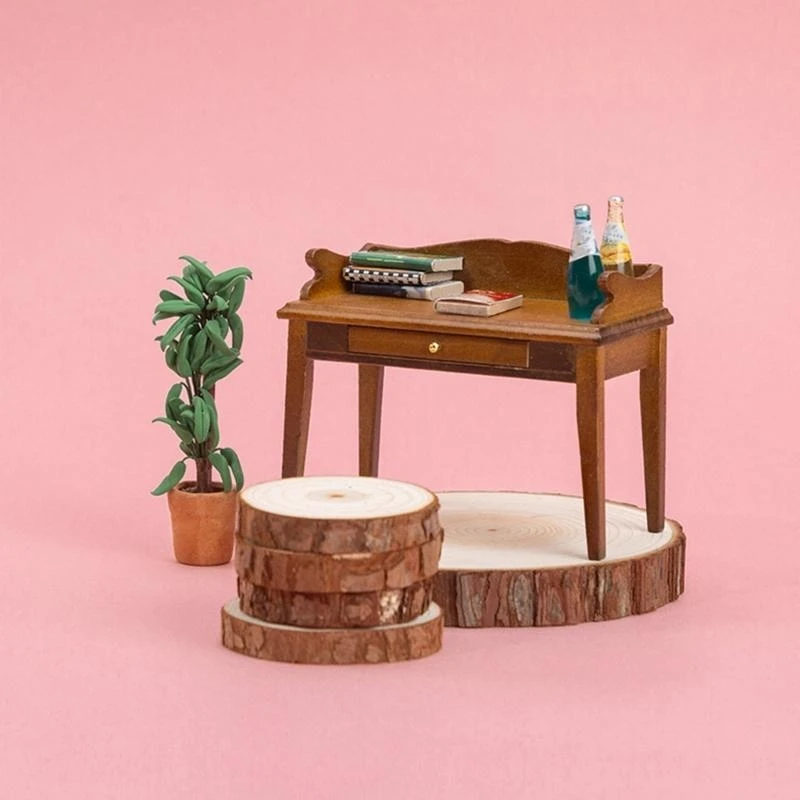 

Реалистичная мебель для кукольных домиков, миниатюрный учебный стол, проекты поделок, дизайн A2UB