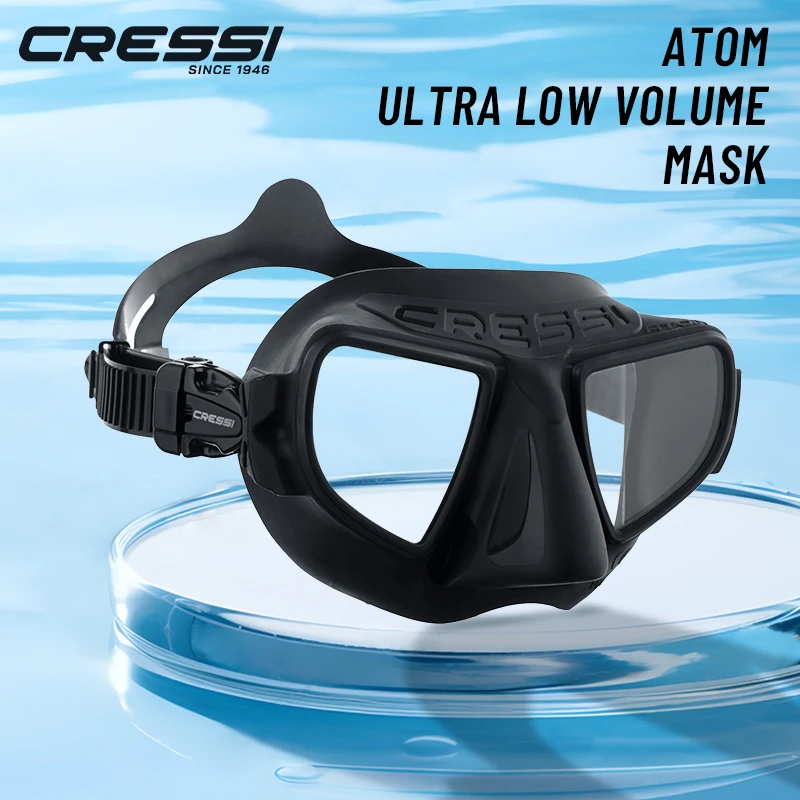 Cressi Frameless Freediving Mask with Reduced Internal Volume and Ergonomic Nose Shape - Atom