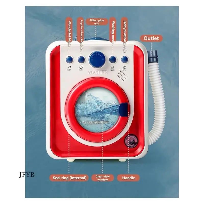 

JY-Children's Washing Machine Toys Mini Simulation Furniture Washer Light Music Pretend Play Gift Music With Lights Birthday Gif