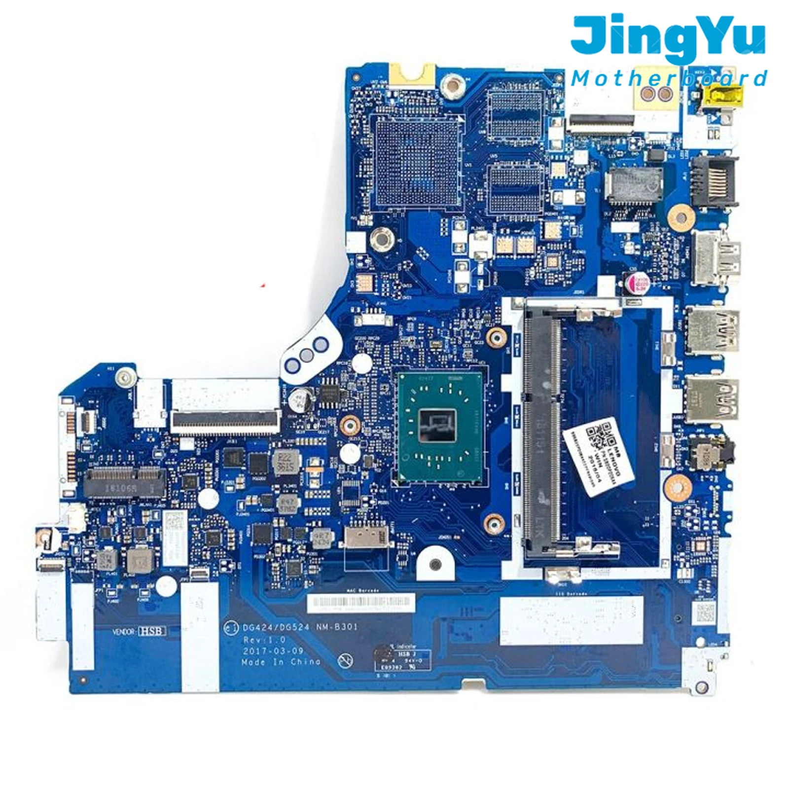 For Lenovo Ideapad 320-15IAP DG424 DG524 Laptop Motherboard  NM-B301 Mainboard CPU N3350 N4200  5B20P20642 DDR3L