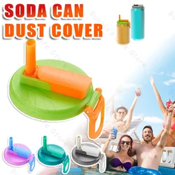 2 Color Soda Can Lids Silicone Straws Can Covers For Soda, Bpa-free Reusable Jar Cap Accessories, Fit Canned Beverage Beer Juice