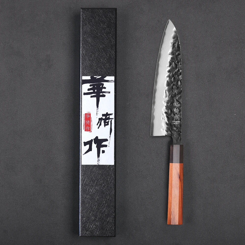 

8.2" Japanese Chef Knife Composite Steel Hand Forged Professional Kitchen Knives Cleaver Sharp Cooking Tools Octagonal Handle