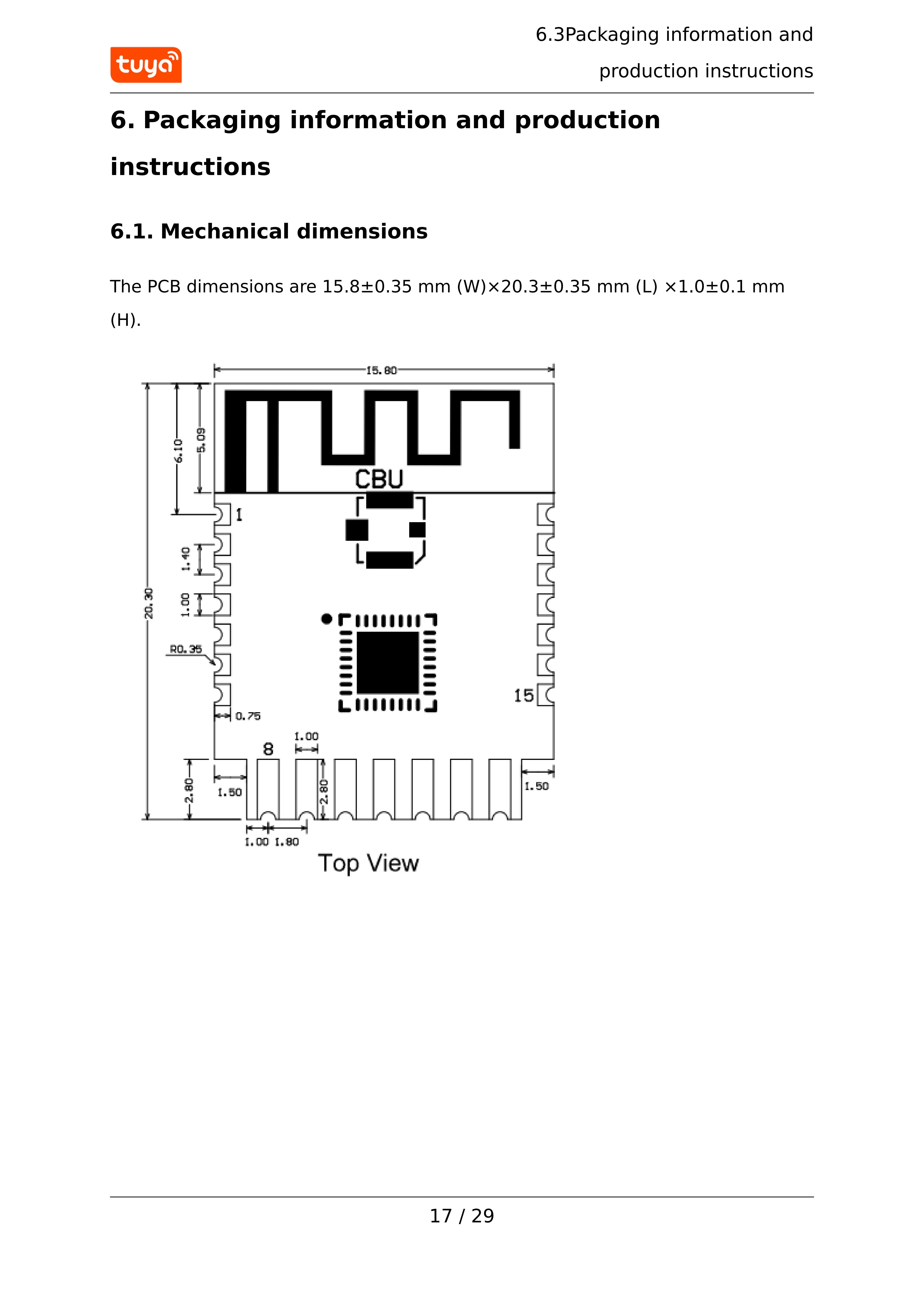 Tuya CBU-Modul CBU-IPEX Energiesparendes WiFi/Bluetooth, Unterstützt AP- und STA-Dual-Role-Verbindung, BK7231N Drahtloser RF-Chip – Detail 17
