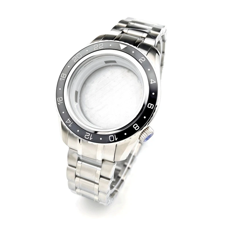 44mm NH35 watch case, NH34 watch case, mechanical watch case, GS watch case, diving watch luminous bezel case for Seiko mod