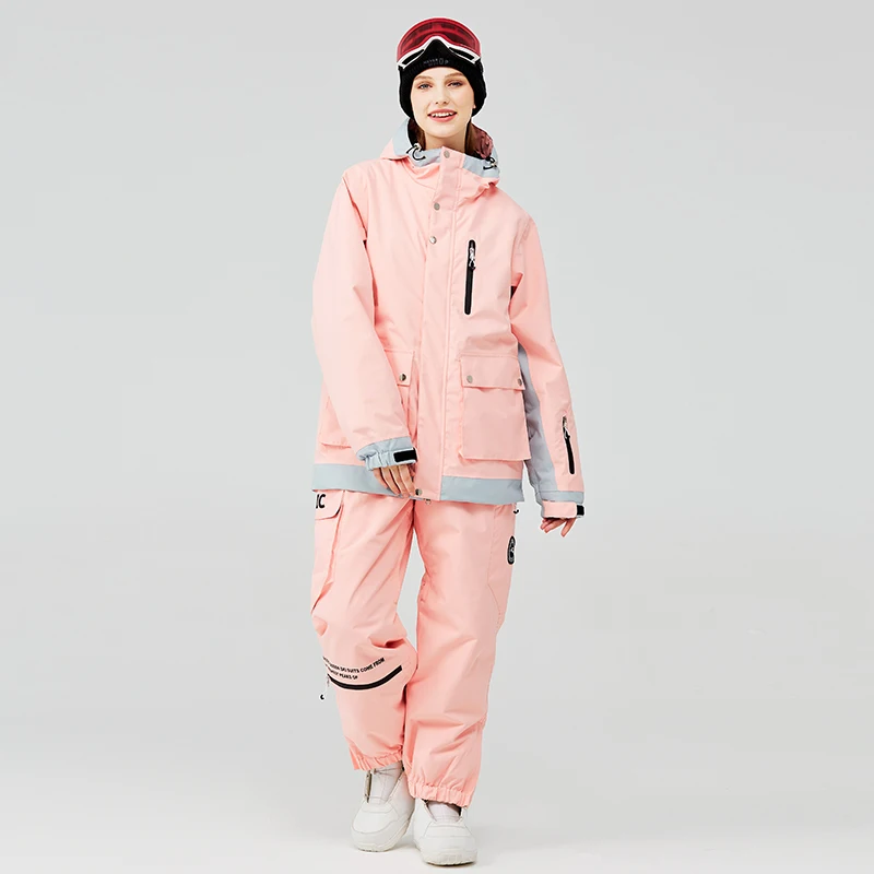 

Men's and Women's Snow Suit Wear, Waterproof Winter Clothes, Skiing and Snowboarding Overalls, Ice Ski Sets Jacket and Pant