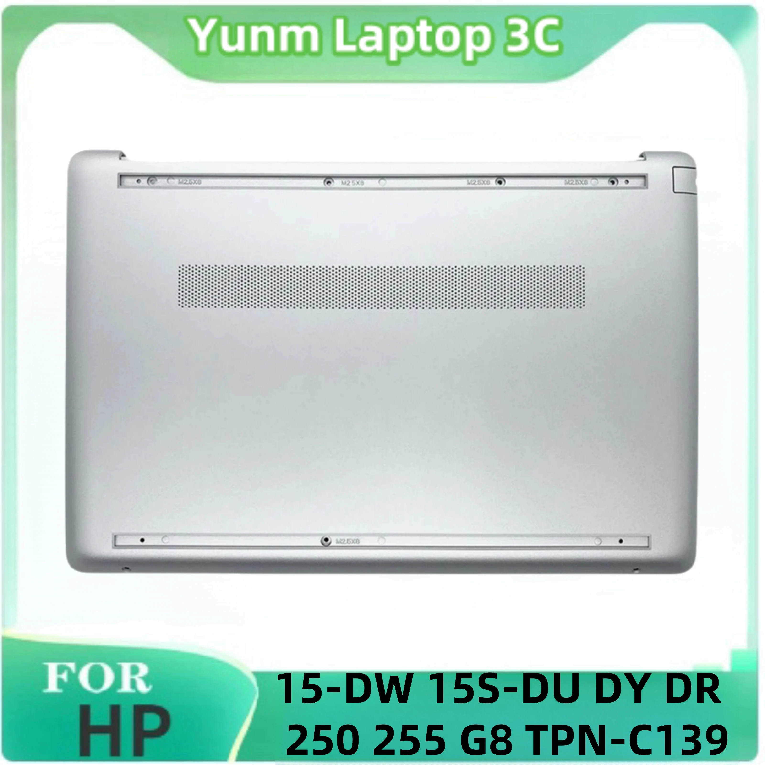 For HP 15-DW 15S-DU DY DR 250 255 G8 TPN-C139 Laptop Bottom Case Bottom Case L52007-001 New Original Back Case in Silver