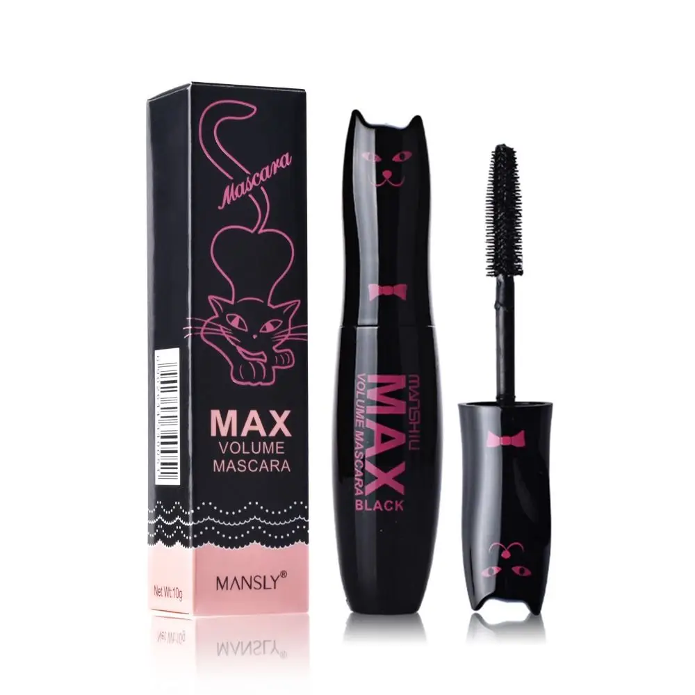 Curling Cat Volume Mascara High Quality Thickening Waterproof Eyes Makeup Tool Lengthening Sweat-Resistant Mascara