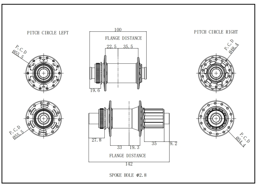 GOLDIX M370 32H Boost MTB Hub 36T Ratchet Center Lock Disc Brake Sealed Bearings HG XD MS 10-12 Speed Front Rear MTB Bicycle Hub