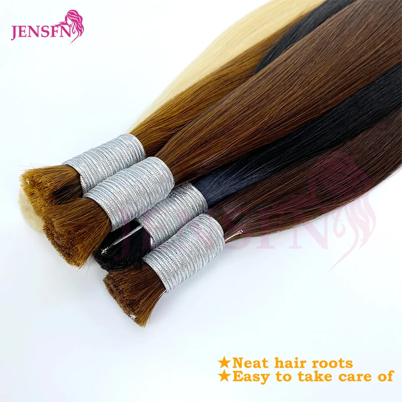 JENSFN Bulk Hair Extensions 100% really Human Hair Straight 16