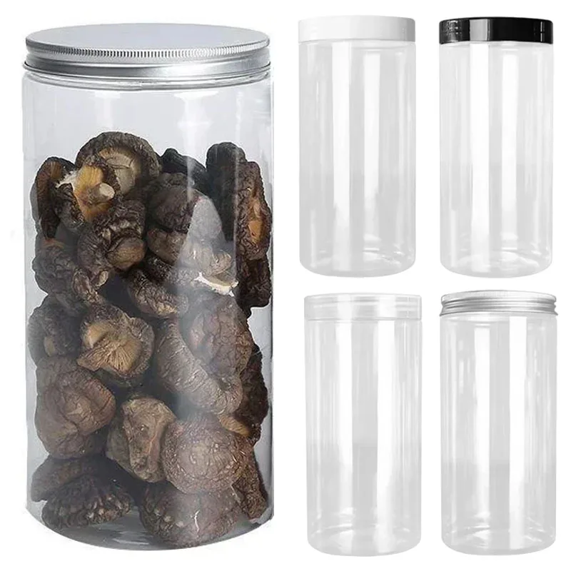 

3Pcs 1000ml Empty Plastic Jar Food Candy Cookies Packaging Jars Clear Cosmetic Facial Cream Containers Kitchen Storage Bottle