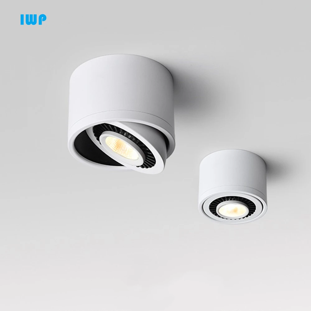 LED Recessed Downlight COB Dimmable 5W 7W 10W 15W Surface Mounted LED Ceiling Lamps Spot Light 360 Degree Rotation LED Light