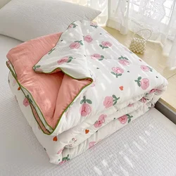 Double-Sided Air-Conditioning Quilt for Children Adults, Polyester Cover, Printed Bed, Home Use, FM452, 200x150cm, New, Summer
