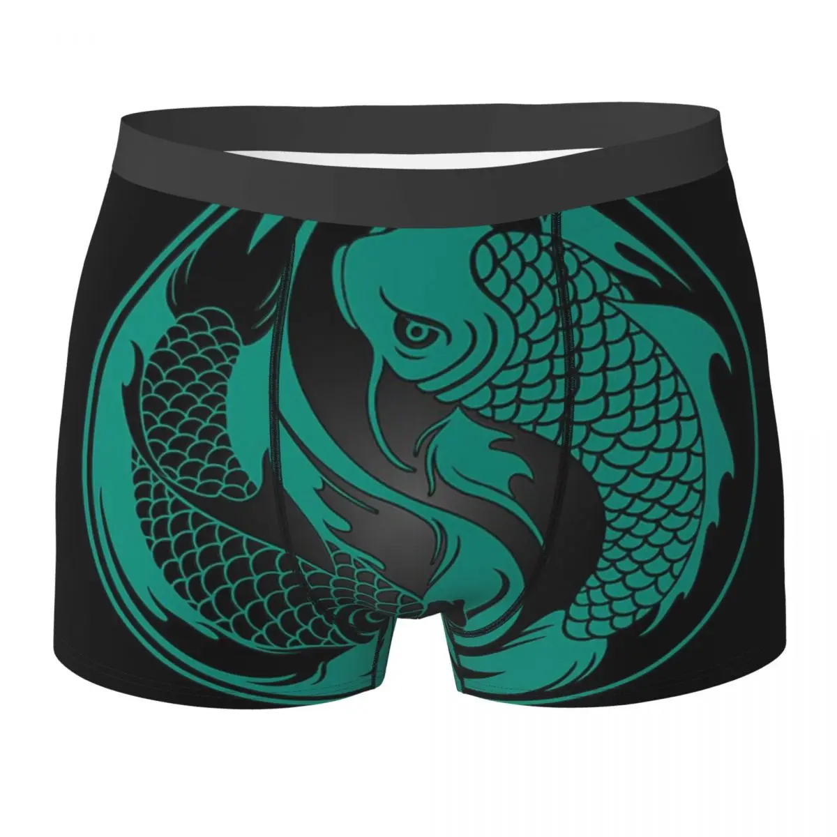 

Боксеры, трусы, шорты, темно-синие и черные трусы Yin Yang Koi Fish, мужское вентилируемое нижнее белье для мужчин, мужские подарки бойфрендам