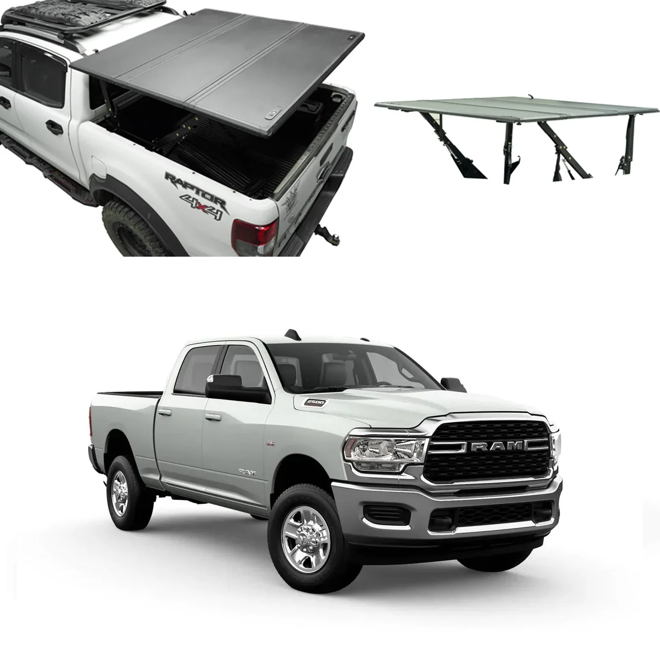 

New Pickup cover accessories camping Folding Lift-up tri-fold bed cover For Dodge RAM 1500