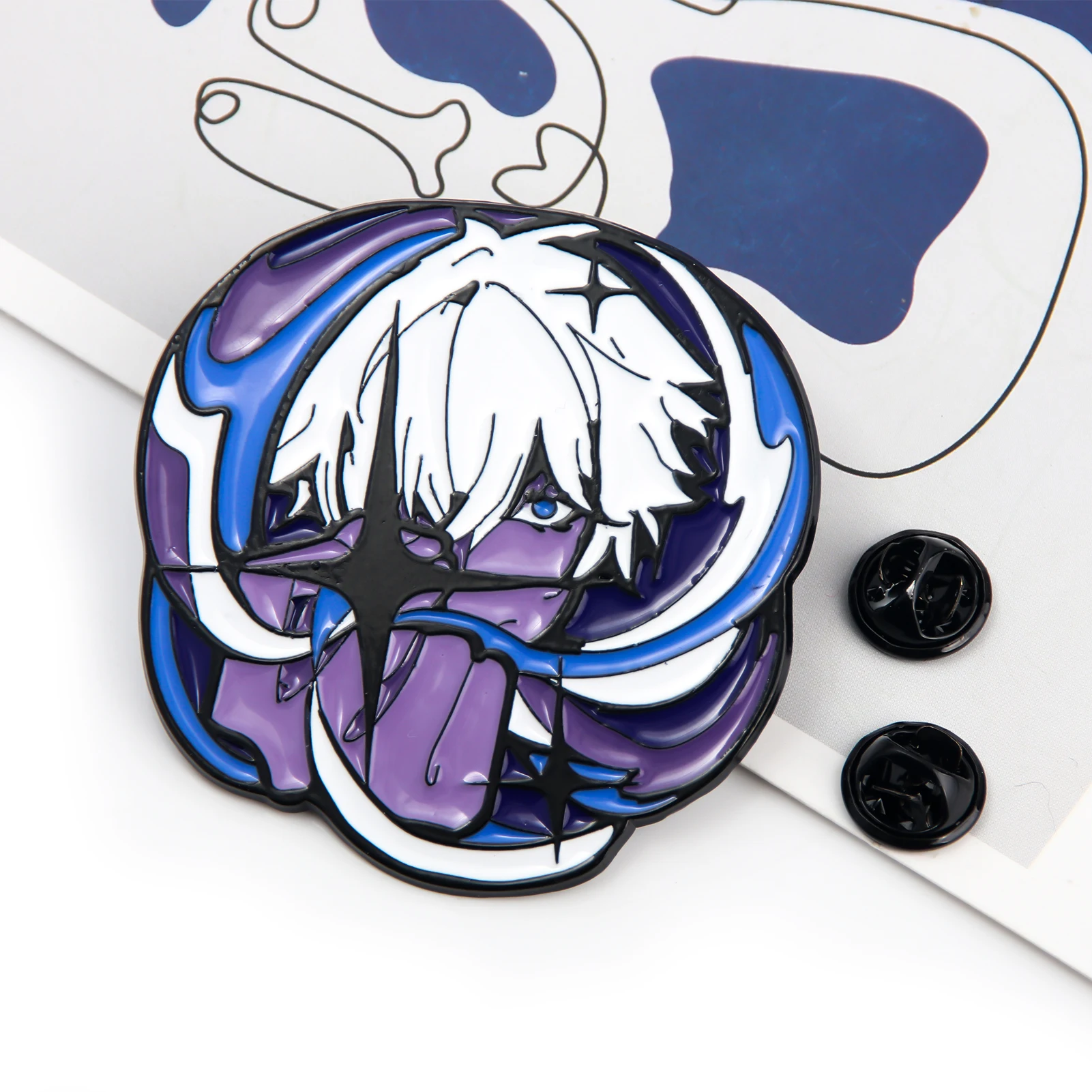 Anime Spell Enamel Metal Brooch Main Character Cosplay Props Lapel Pin Brooches for Women Men Clothing Accessories Gifts