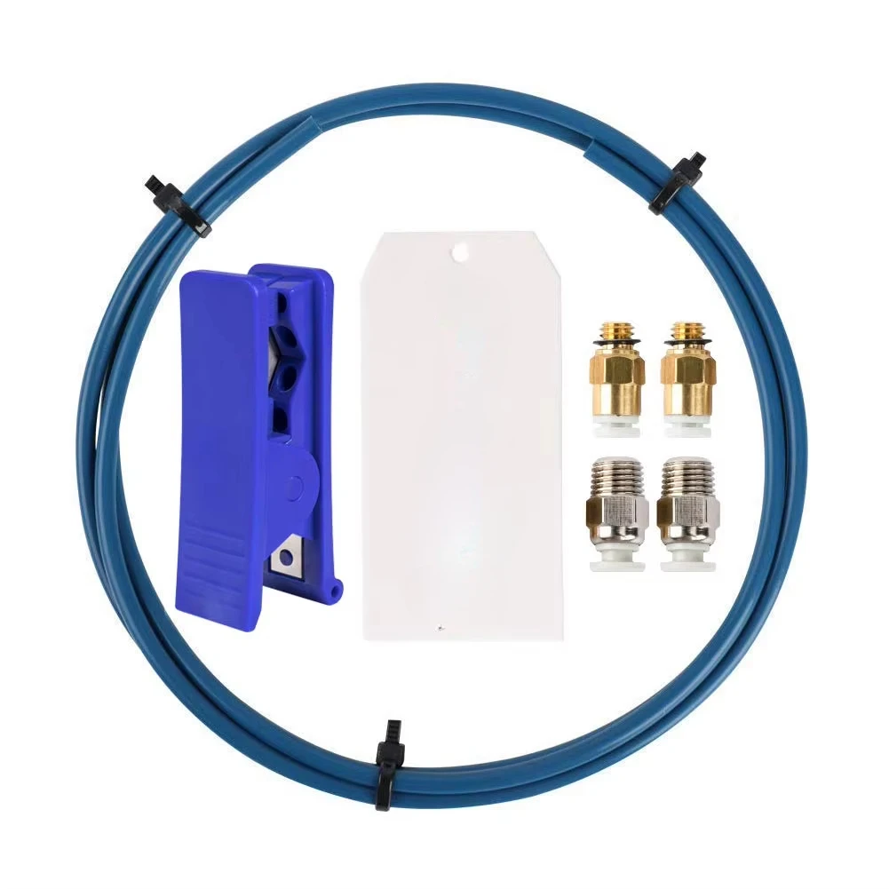 Capricornio Bowden PTFE Tubo 1M 1.75MM Filamento con 2X PC4-M6 & 2X PC4-M10 Racores Neumatici & Cortador de Tubo